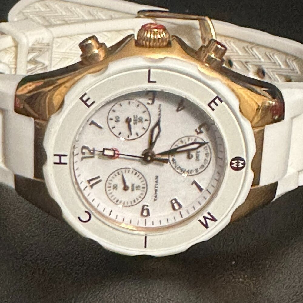 Michele Tahitian Jelly Bean Watch - White (MWW12D000015) - BRAND NEW BATTERY - Picture 3 of 14